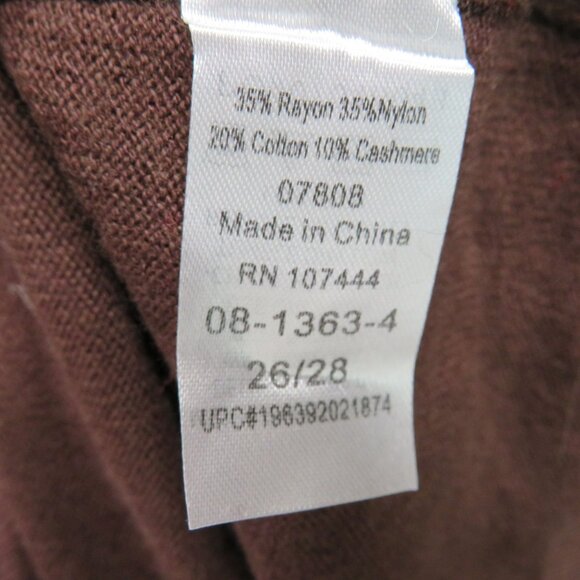 Jessica London Sweater Womens Size 26/28 Sleeveless Turtleneck Brown Knit New - Picture 7 of 10